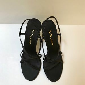 NINA STRAPPY SATIN SANDAL